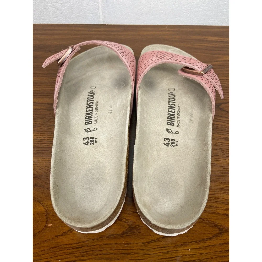 *RARE* NIB Birkenstock Madrid BS Rose Slide Sandals Rivets US10 EU43 Regular Fit